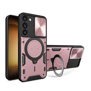 Husa pentru  Samsung Galaxy S23 Plus  cu protecție pentru cameră și suport magnetic integrat Ring Shockproof, rose gold