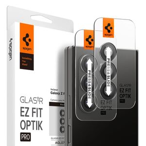 [Pachet 2x] Folie sticla camera Samsung Galaxy Z Fold 6 Spigen Glas.tR Optik, negru