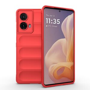 Husa pentru Motorola Moto G85 Liquid Silicone, Microfibre Lining, Non-Slip Airbag Design, rosu