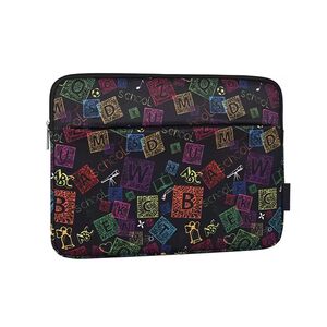 Husa pentru laptop 13-14 inch, eleganta si subtire, compartimente multiple, negru denim