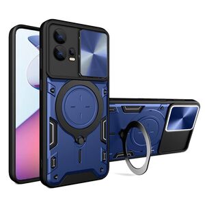 Husa pentru  Motorola Moto G72 cu protecție pentru cameră și suport magnetic integrat Ring Shockproof, albastru