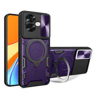 Husa pentru  Oppo A79 5G cu protecție pentru cameră și suport magnetic integrat Ring Shockproof, mov