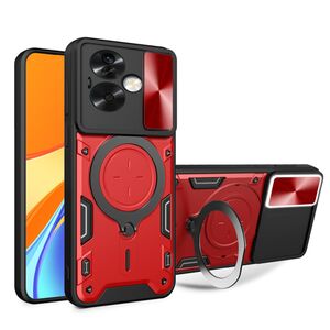 Husa pentru  Oppo A79 5G cu protecție pentru cameră și suport magnetic integrat Ring Shockproof, rosu