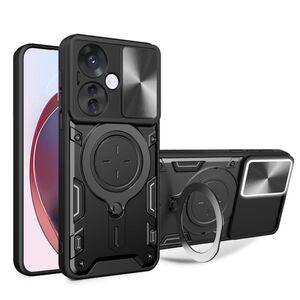Husa pentru  Oppo Reno 11F cu protecție pentru cameră și suport magnetic integrat Ring Shockproof, negru