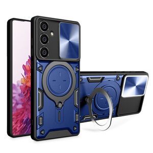 Husa pentru  Samsung Galaxy A25 cu protecție pentru cameră și suport magnetic integrat Ring Shockproof, albastru