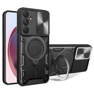 Husa pentru  Samsung Galaxy A35 cu protecție pentru cameră și suport magnetic integrat Ring Shockproof, negru