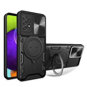 Husa pentru Samsung Galaxy A52  / A52s cu protecție pentru cameră și suport magnetic integrat Ring Shockproof, negru