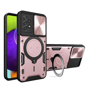Husa pentru Samsung Galaxy A52  / A52s cu protecție pentru cameră și suport magnetic integrat Ring Shockproof, rose gold