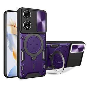 Husa pentru  Honor X7b cu protecție pentru cameră și suport magnetic integrat Ring Shockproof, mov
