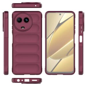 Husa pentru  Realme 11 Liquid Silicone, Microfibre Lining, Non-Slip Airbag Design, bordeaux