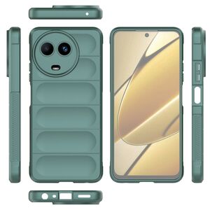 Husa pentru  Realme 11 Liquid Silicone, Microfibre Lining, Non-Slip Airbag Design, verde