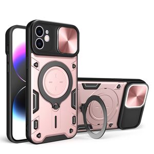 Husa pentru iPhone 12 cu protecție pentru cameră și suport magnetic integrat Ring Shockproof, rose gold