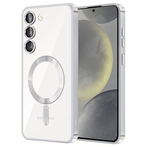 Husa pentru  Samsung Galaxy S23 Plus  cu MagSafe si protectie pentru lentile anti-shock 1.5 mm - argintiu