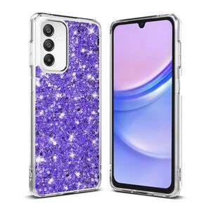 Husa pentru  Samsung Galaxy A15 cu sclipici Liquid Crystal Glitter, mov