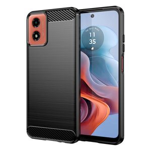 Husa pentru Motorola Moto E14 Liquid Carbon Silicone, negru