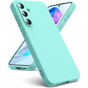 Husa pentru  Samsung Galaxy S24 Liquid Silicone, subțire, captusita cu microfibra, anti amprentă, protectie cameră foto, verde deschis