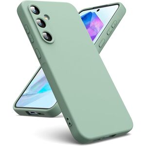 Husa pentru  Samsung Galaxy S24 Liquid Silicone, subțire, captusita cu microfibra, anti amprentă, protectie cameră foto, verde