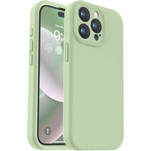 Husa pentru  iPhone 15 Pro Max Liquid Silicone, subțire, captusita cu microfibra, anti amprentă, protectie cameră foto, verde