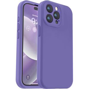 Husa pentru  iPhone 15 Pro Max Liquid Silicone, subțire, captusita cu microfibra, anti amprentă, protectie cameră foto, mov