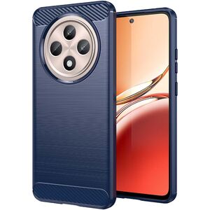 Husa pentru Oppo Reno 12F, 12FS Carbon Liquid Silicone, albastru