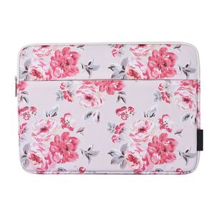 Husa pentru laptop 13-14 inch, eleganta si subtire, compartimente multiple, roz flamingo