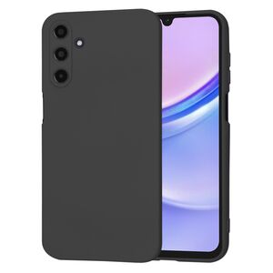 Husa pentru  Samsung Galaxy A15 Liquid Silicone, subțire, captusita cu microfibra, anti amprentă, protectie cameră foto, negru