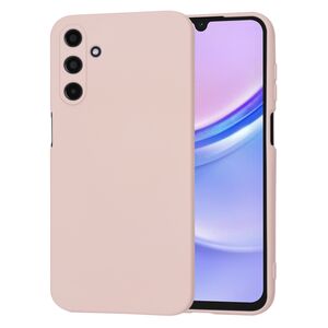 Husa pentru  Samsung Galaxy A15 Liquid Silicone, subțire, captusita cu microfibra, anti amprentă, protectie cameră foto, roz quartz
