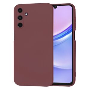 Husa pentru  Samsung Galaxy A15 Liquid Silicone, subțire, captusita cu microfibra, anti amprentă, protectie cameră foto, burgundy