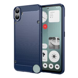 Husa pentru Nothing CMF Phone 1 Carbon Liquid Silicone, albastru