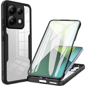 Pachet 360: Husa cu folie integrata pentru  Poco F6 Pro Cover360 fata / spate - negru