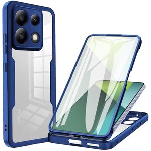 Pachet 360: Husa cu folie integrata pentru  Poco F6 Pro Cover360 fata / spate - albastru