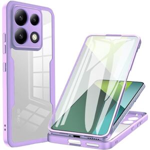 Pachet 360: Husa cu folie integrata pentru  Poco F6 Pro Cover360 fata / spate - mov