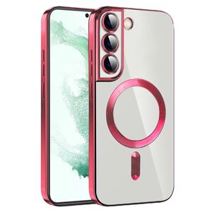 Husa pentru  Samsung Galaxy S22 Plus 5G cu MagSafe si protectie pentru lentile anti-shock 1.5 mm - rosu