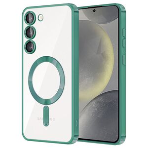 Husa pentru  Samsung Galaxy S23 cu MagSafe si protectie pentru lentile anti-shock 1.5 mm - verde deschis