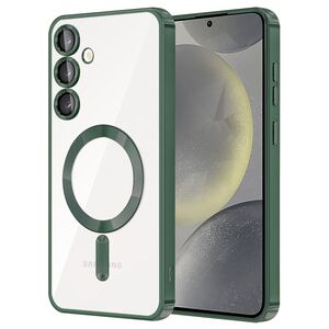 Husa pentru  Samsung Galaxy S24+ Plus cu MagSafe si protectie pentru lentile anti-shock 1.5 mm - verde