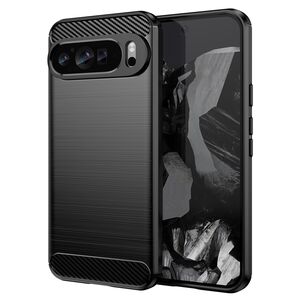 Husa pentru Google Pixel 9 Pro XL Carbon Liquid Silicone, negru