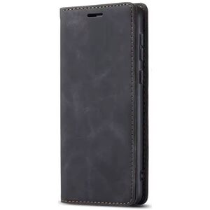 Husa tip carte pentru Oppo Reno 12F, Reno 12FS Retro Business cu inchidere magnetica, negru