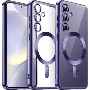 Husa pentru  Samsung Galaxy A55 cu MagSafe si protectie pentru lentile anti-shock 1.5 mm - mov