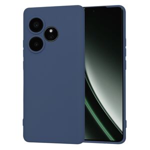 Husa pentru   Realme GT 6 / GT 6T Liquid Silicone, subțire, captusita cu microfibra, anti amprentă, protectie cameră foto, albastru