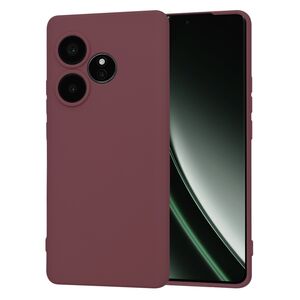 Husa pentru   Realme GT 6 / GT 6T Liquid Silicone, subțire, captusita cu microfibra, anti amprentă, protectie cameră foto, bordeaux