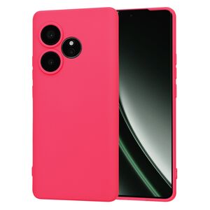 Husa pentru   Realme GT 6 / GT 6T Liquid Silicone, subțire, captusita cu microfibra, anti amprentă, protectie cameră foto, fucsia
