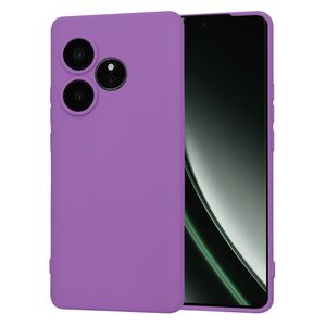 Husa pentru   Realme GT 6 / GT 6T Liquid Silicone, subțire, captusita cu microfibra, anti amprentă, protectie cameră foto, mov