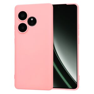 Husa pentru   Realme GT 6 / GT 6T Liquid Silicone, subțire, captusita cu microfibra, anti amprentă, protectie cameră foto, roz
