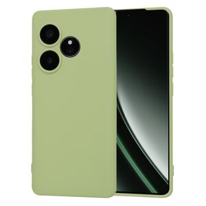 Husa pentru   Realme GT 6 / GT 6T Liquid Silicone, subțire, captusita cu microfibra, anti amprentă, protectie cameră foto, verde