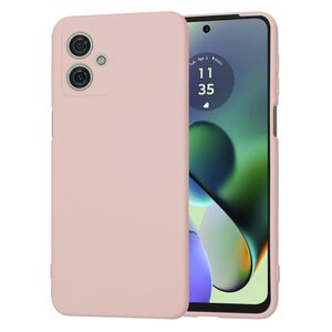 Husa pentru  Motorola Moto G54, G54 Power Edition Liquid Silicone, subțire, captusita cu microfibra, anti amprentă, protectie cameră foto, pink sand