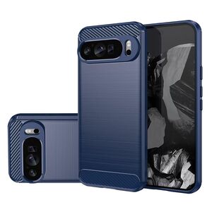 Husa pentru Google Pixel 9 / 9 Pro Carbon Liquid Silicone, albastru