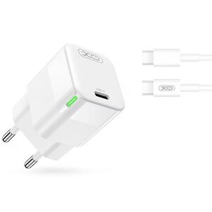 Incarcator Fast Charging pentru seria iPhone 15, 1 USB Type-C XO-CE06 + cablu USB-C, 30W, Alb