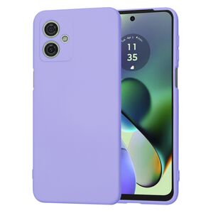 Husa pentru  Motorola Moto G54, G54 Power Edition Liquid Silicone, subțire, captusita cu microfibra, anti amprentă, protectie cameră foto, lavanda