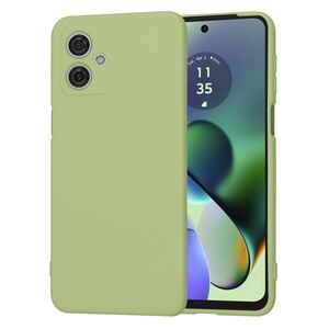 Husa pentru  Motorola Moto G54, G54 Power Edition Liquid Silicone, subțire, captusita cu microfibra, anti amprentă, protectie cameră foto, verde