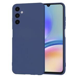 Husa pentru  Samsung Galaxy A05s Liquid Silicone, subțire, captusita cu microfibra, anti amprentă, protectie cameră foto, albastru